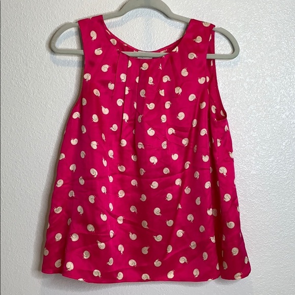 Anthropologie Tops - Postmark Anthropologie silk snail ruffle sleeveless top